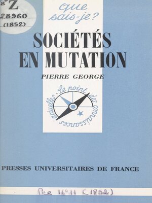 cover image of Sociétés en mutation